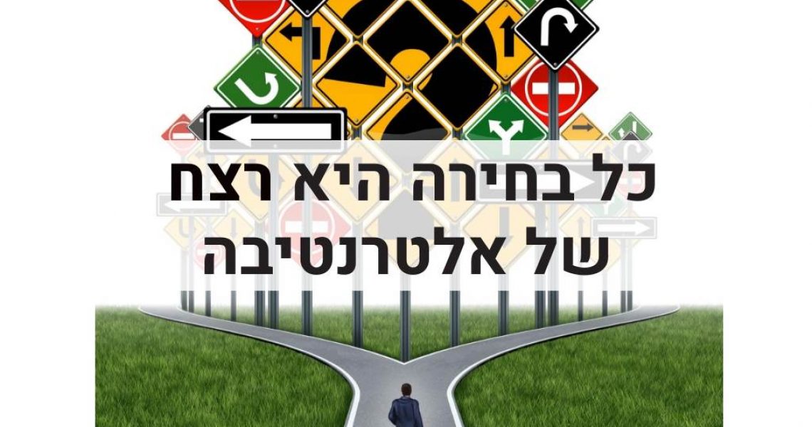 כל בחירה היא רצח של אלטרנטיבה ניהול עסק
